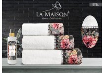 Подарочный набор полотенец La Maison с парфюмом - Etel (Turkey), 3 штуки